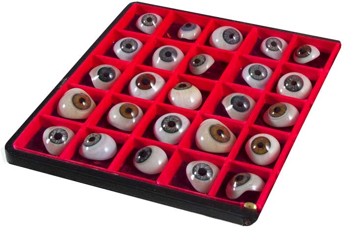 Ocular prosthesis box